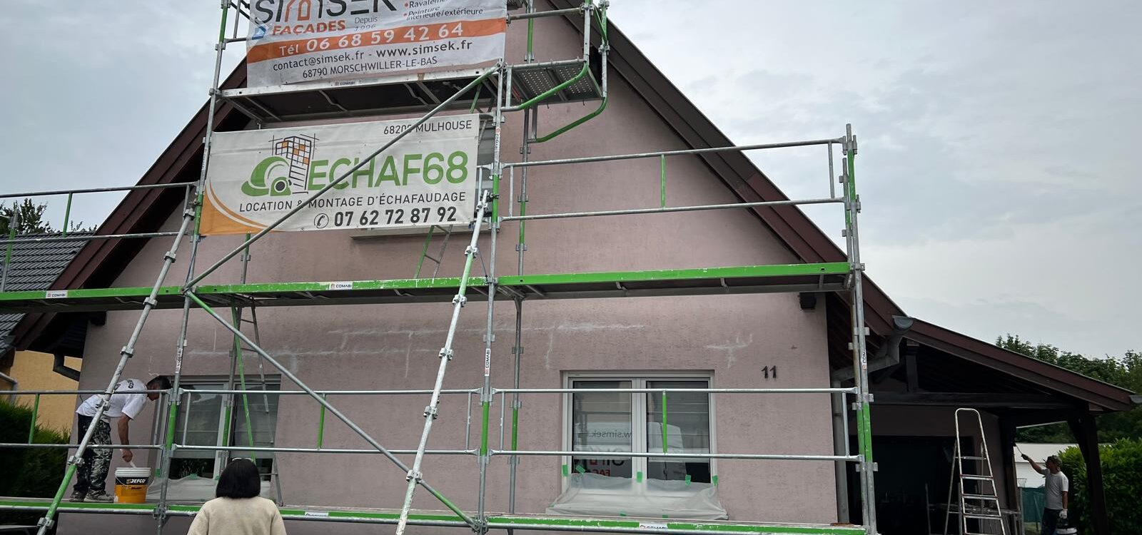 Ravalement de façade à Mulhouse avec peintures minérales subventionné par la mairie Saint-Louis