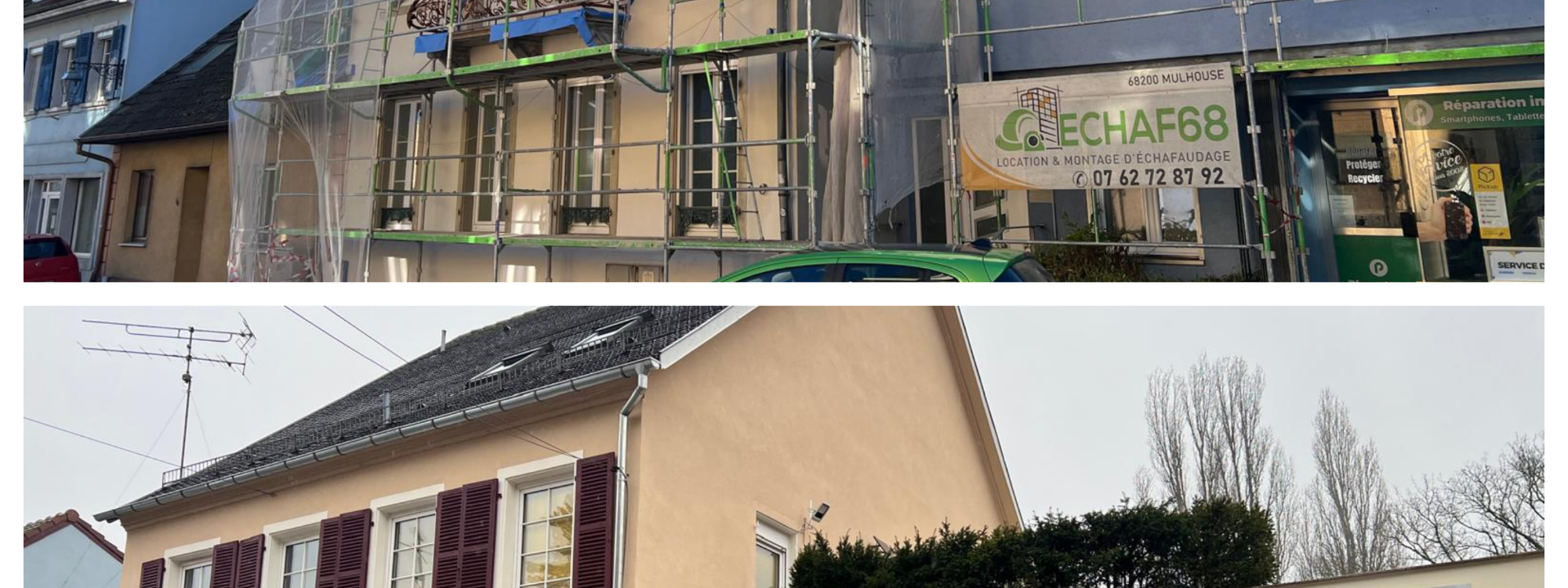 Rénovation de façade d&#8217;un immeuble sur Altkirch Kingersheim