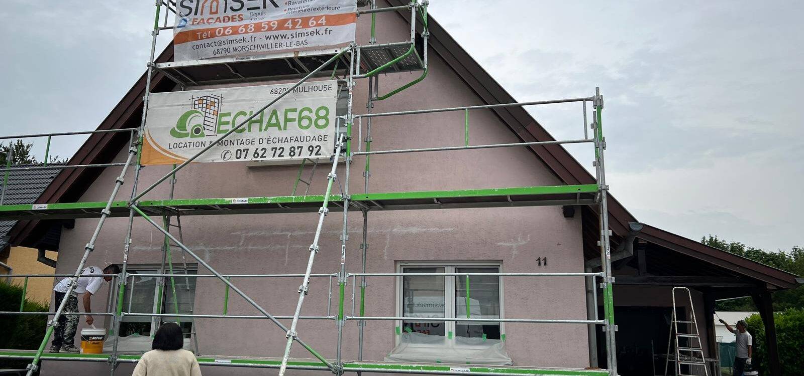 Ravalement de façade à Mulhouse avec peintures minérales subventionné par la mairie Saint-Louis