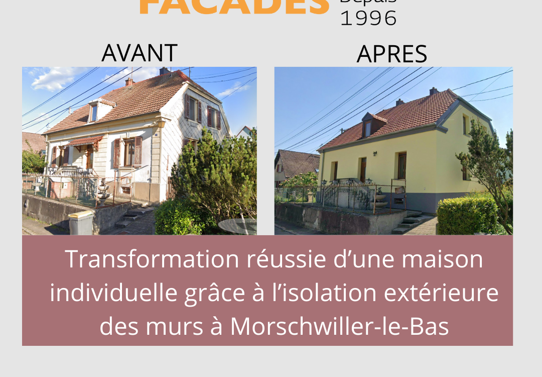 Isolation ext&eacute;rieure des murs d&rsquo;une maison individuelle &agrave; Morschwiller-le-Bas Illzach