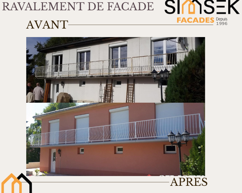 Ravalement de fa&ccedil;ade &agrave; Burnhaupt-le-Haut : Avant / Apr&egrave;s spectaculaire par SIMSEK Fa&ccedil;ades Kingersheim