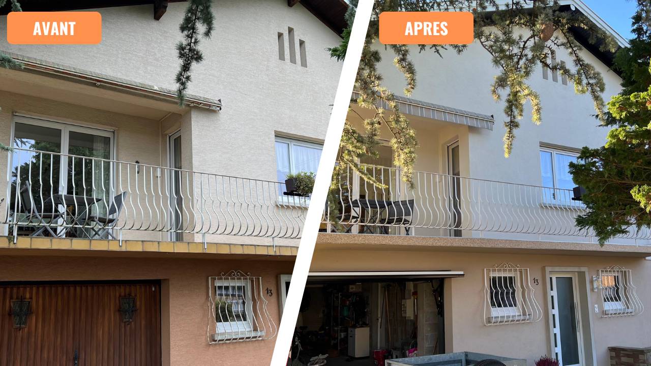 Ravalement de façade sur maison individuelle à Zimmersheim : un nouveau souffle pour cette habitation Saint-Louis