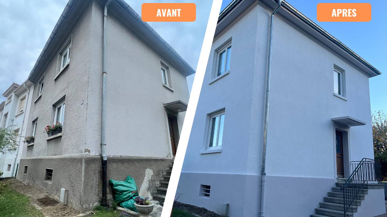 Peinture extérieure et travaux de zinguerie à Riedisheim : une rénovation complète signée SIMSEK Façades Belfort