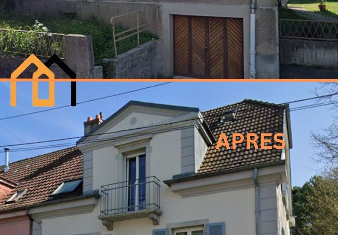 Ravalement de fa&ccedil;ade d&rsquo;une maison individuelle &agrave; Mulhouse &ndash; Cr&eacute;pi min&eacute;ral Colmar