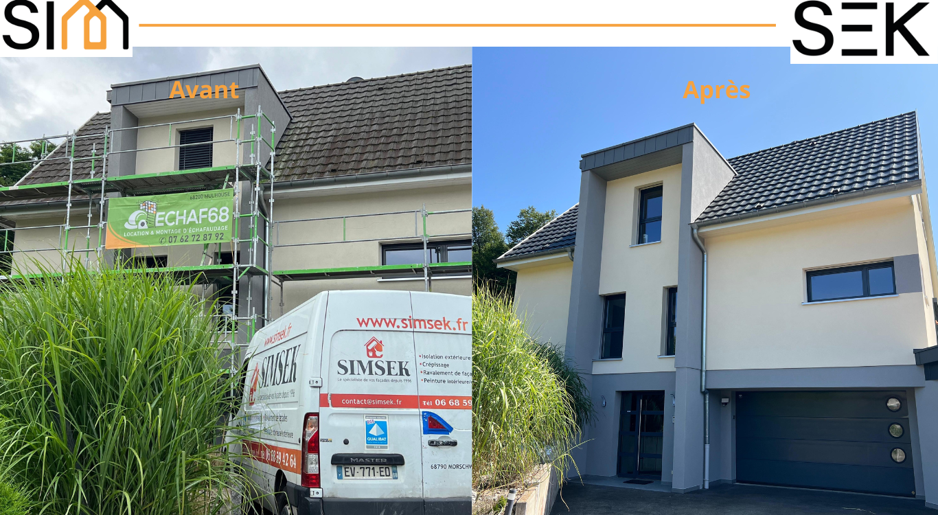 Ravalement de fa&ccedil;ade d&rsquo;une maison individuelle &agrave; Steinsoultz (Sundgau) Audincourt
