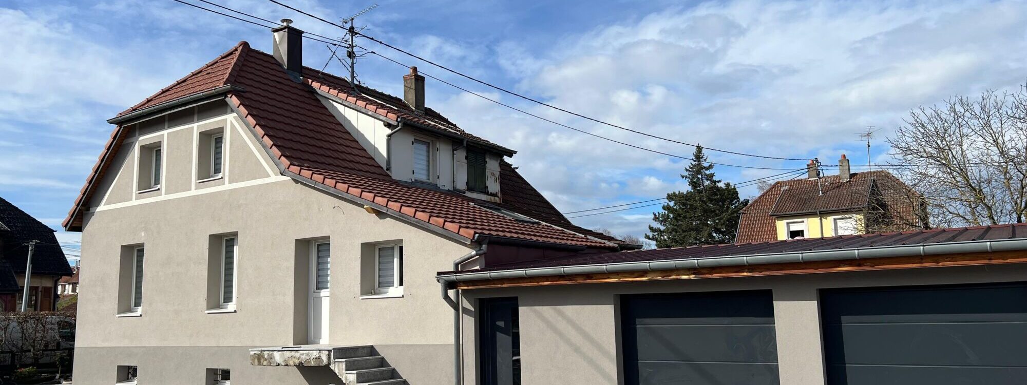 Isolation ext&eacute;rieure des murs d&rsquo;une maison individuelle &agrave; Wittenheim : un projet sur-mesure avec rappel colombage Saint-Louis