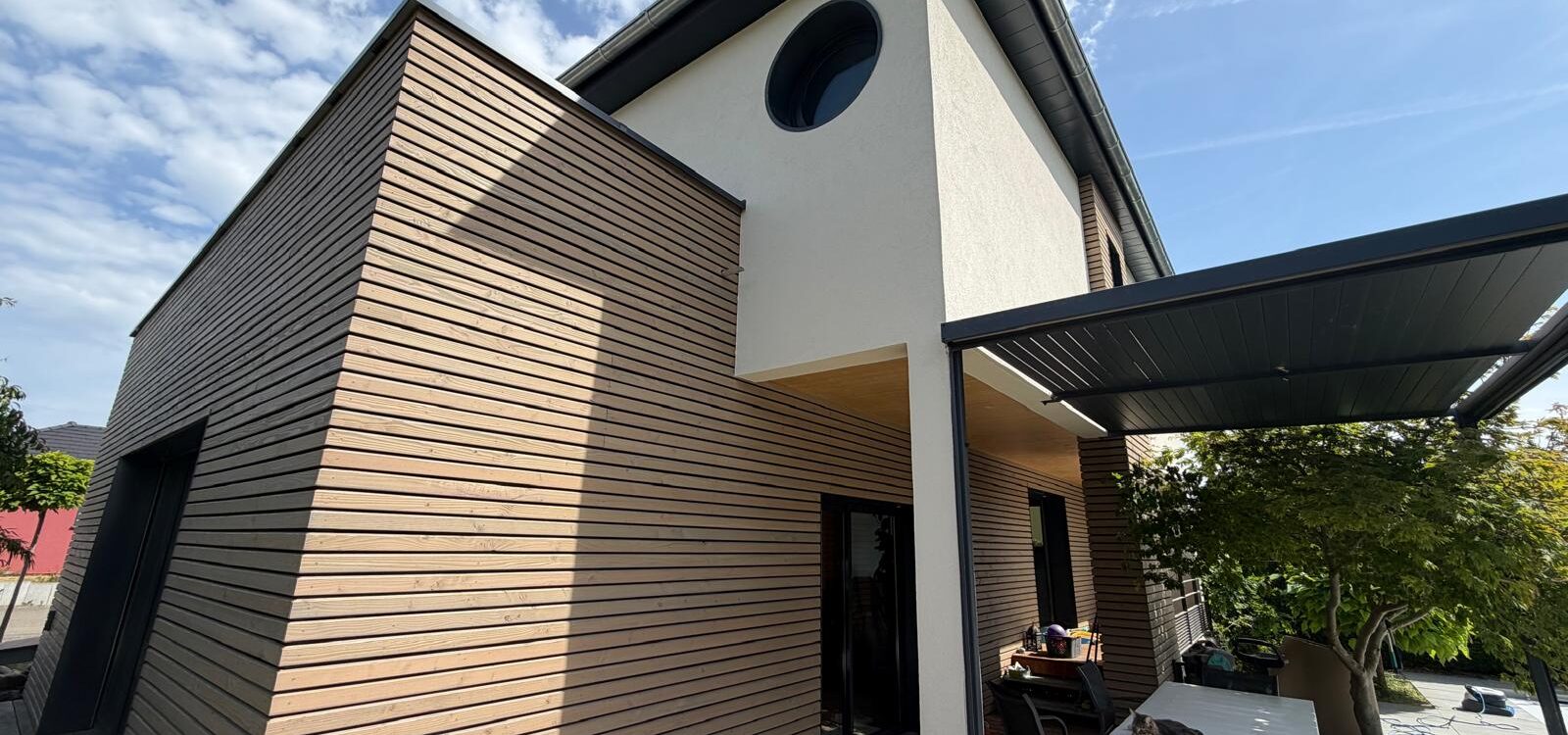 Ravalement de fa&ccedil;ade &agrave; Schlierbach : r&eacute;novation d&rsquo;une maison individuelle avec syst&egrave;me D3 arm&eacute; et finition siloxane Saint-Louis