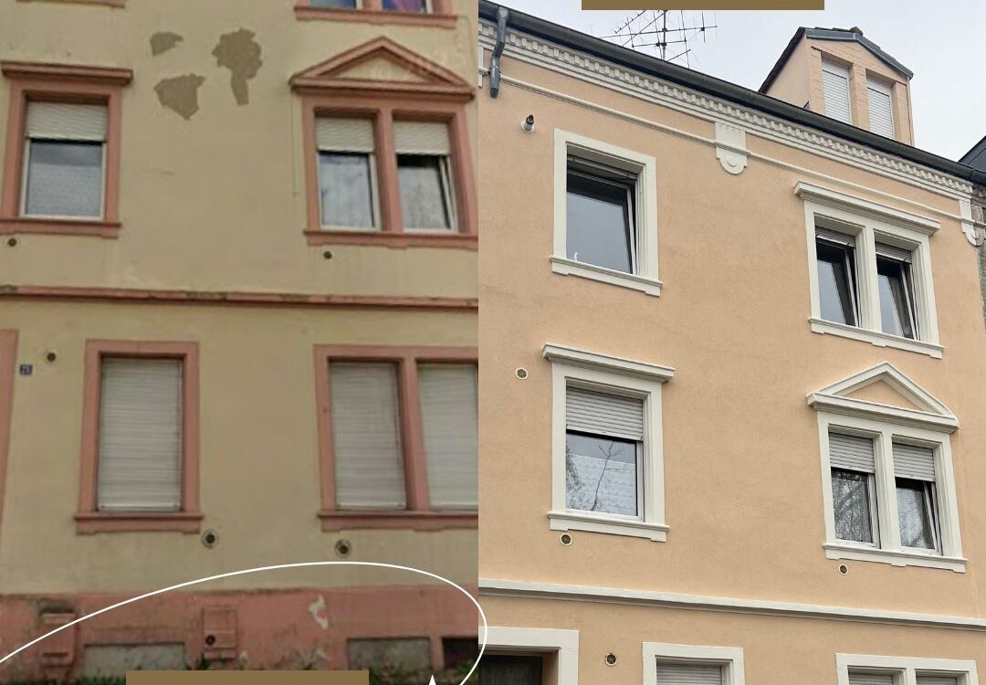 PUBLICATION INSTAGRAM AVANT ET APRES CUISINE MODERNE BLANC ET BRUN 1080X750 | Simsek Façades Ravalement de façade à Mulhouse : notre méthode pour redonner éclat et protection à votre maison Belfort